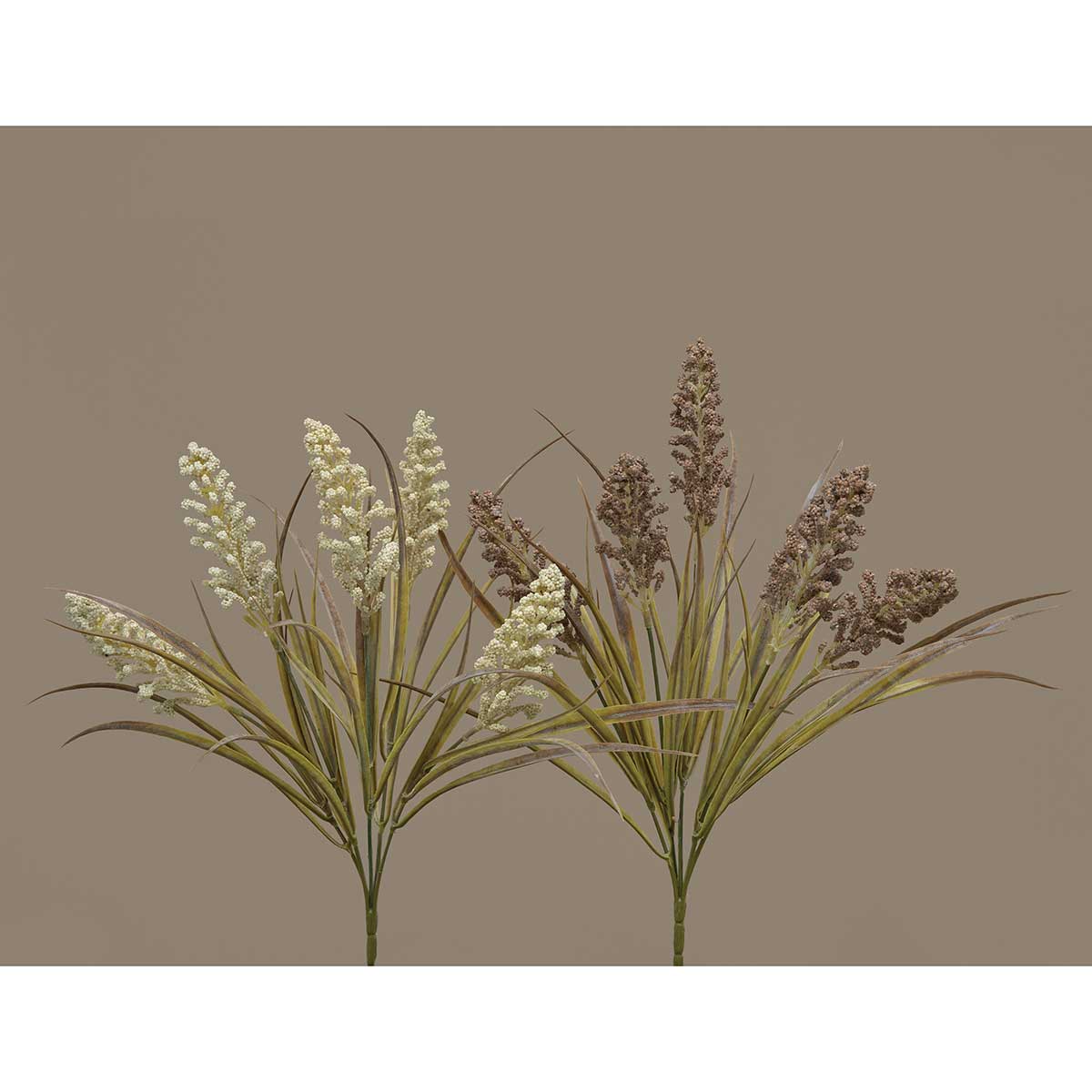 SPRAY SORGHUM GRASS BROWN 10IN X 14IN PLASTIC